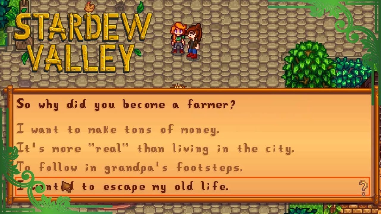 Leah Asks: Why Did You Become a Farmer? Best Answers for Stardew Valley