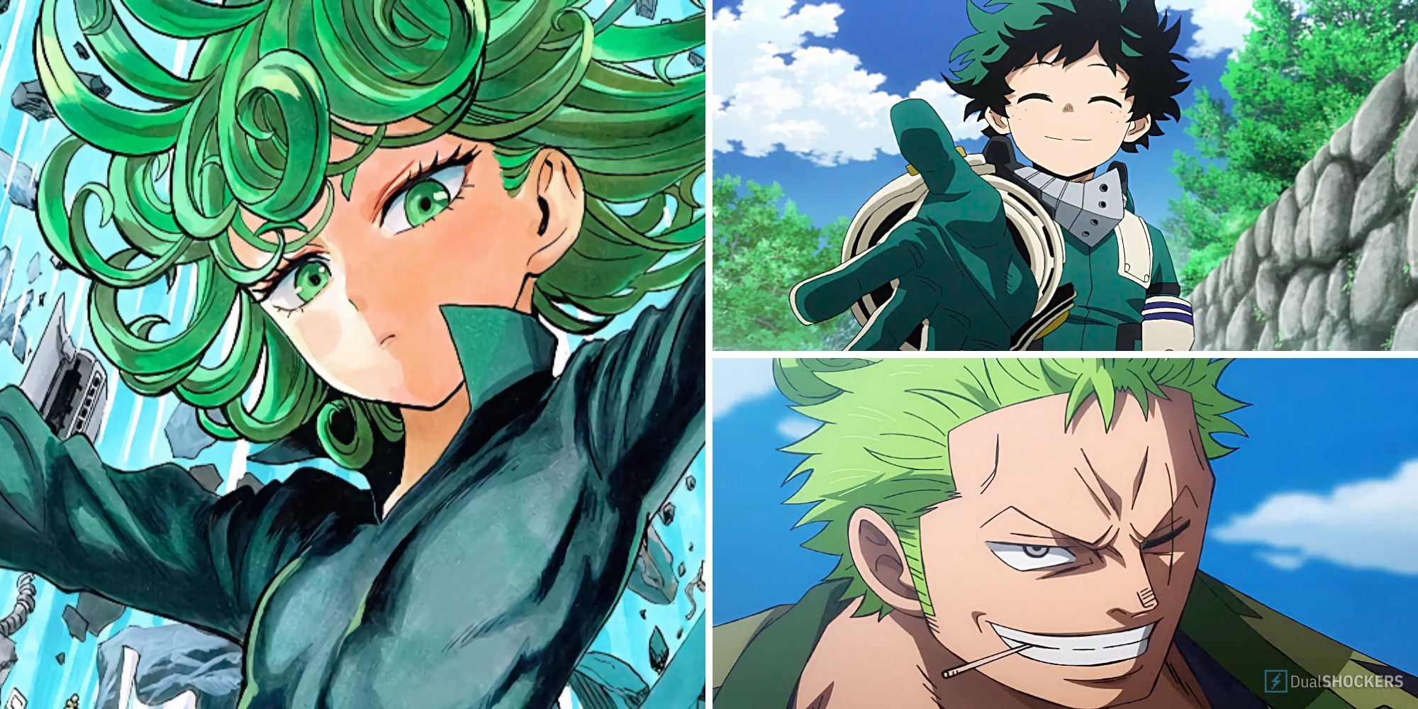 Famous Anime Characters with Green Hair: From Zoro to Midoriya