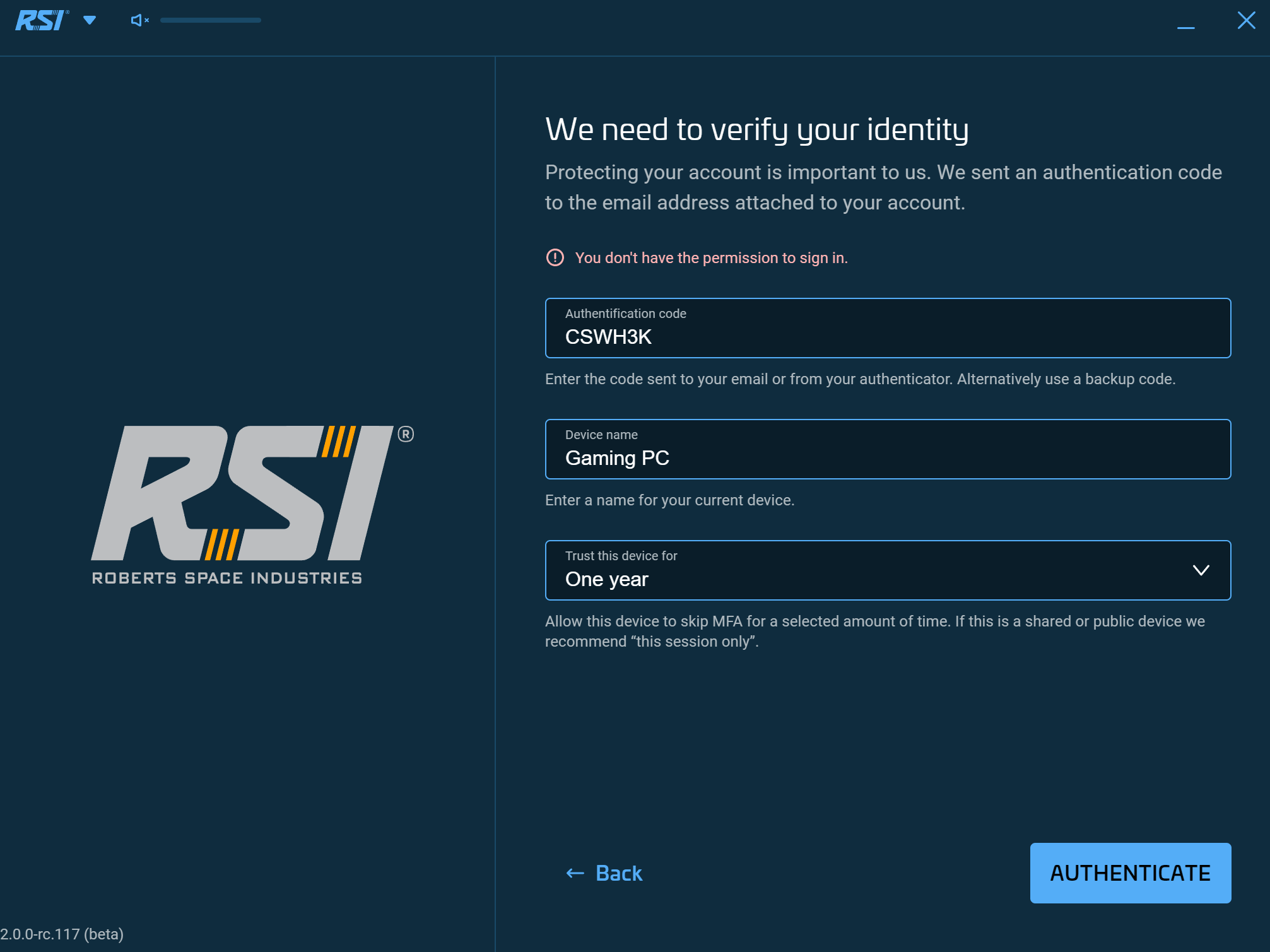 You Dont Have Permission to Sign In Star Citizen: What It Means